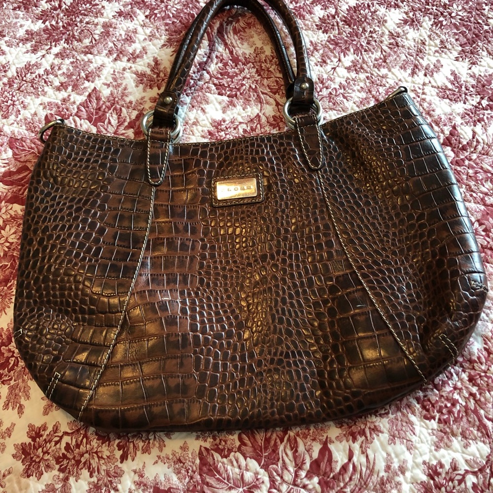 Cross Brand Faux Leather Slim Briefcase Shoulder Bag